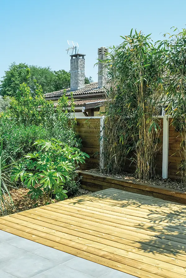 terrasse extention avec bord en bois la teste de buch